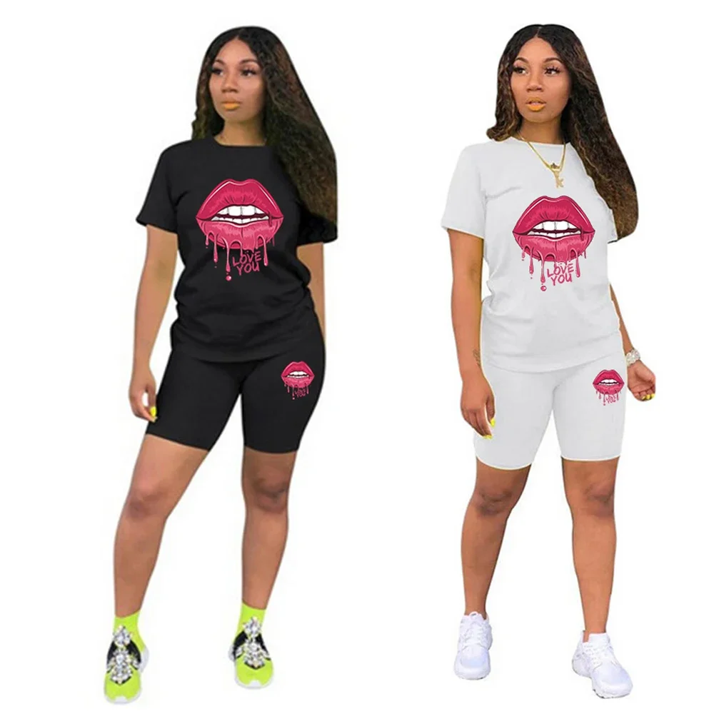 

New Quality Casual Woman Clothing Summer Two Piece Set for Women T-Shirts O-Neck Shorts Daily Short Sleeve Tracksuit Hot Sales