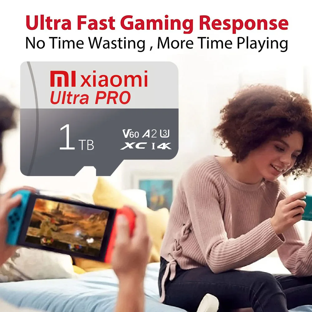 بطاقة ذاكرة Xiaomi TF جديدة 2 تيرا بايت 1 تيرا بايت 512 جيجا بايت عالية السرعة بطاقة مايكرو SD 256 جيجا بايت 128 جيجا بايت A2 V60 SD TF بطاقات فلاش للكمبيوتر الهاتف لينوفو