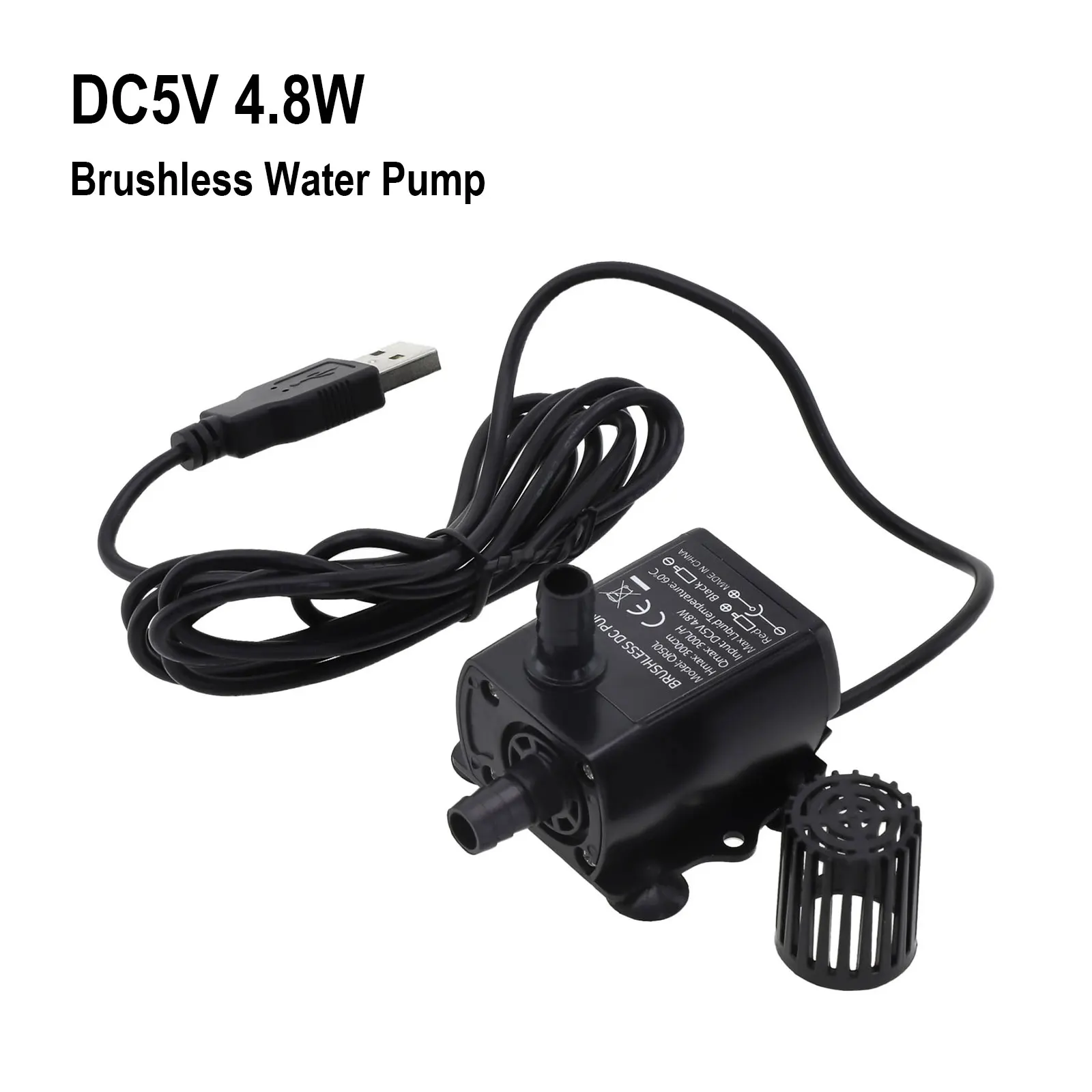 

Mini USB DC5V 4.8W 300L/H Brushless Water Pump Waterproof Submersible Fountain Submersible Pump Accessories