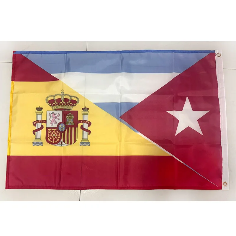 Cuba Spain Friendship Flag 2ft*3ft (60*90cm) 3ft*5ft (90*150cm) Size Christmas Decorations for Home Banner