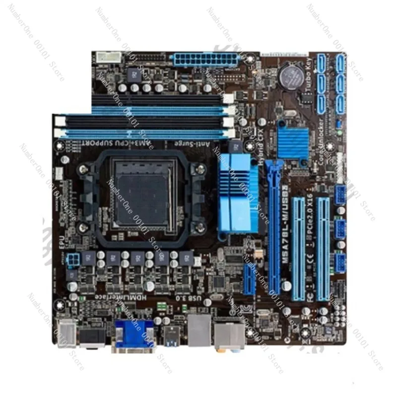 AM3+motherboard M5A78L-M/USB3 2 × DDR3 32GB 760G/780L motherboard USB2.0 DVI support FX-6100 Phenom IIX4 905e CPU