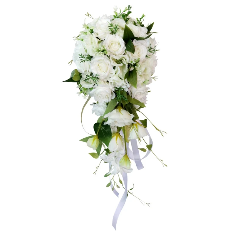 Bouquet da sposa Bouquet da sposa Cascata romantica con fiore Sposa Bouquet da sposa per damigella d\'onore