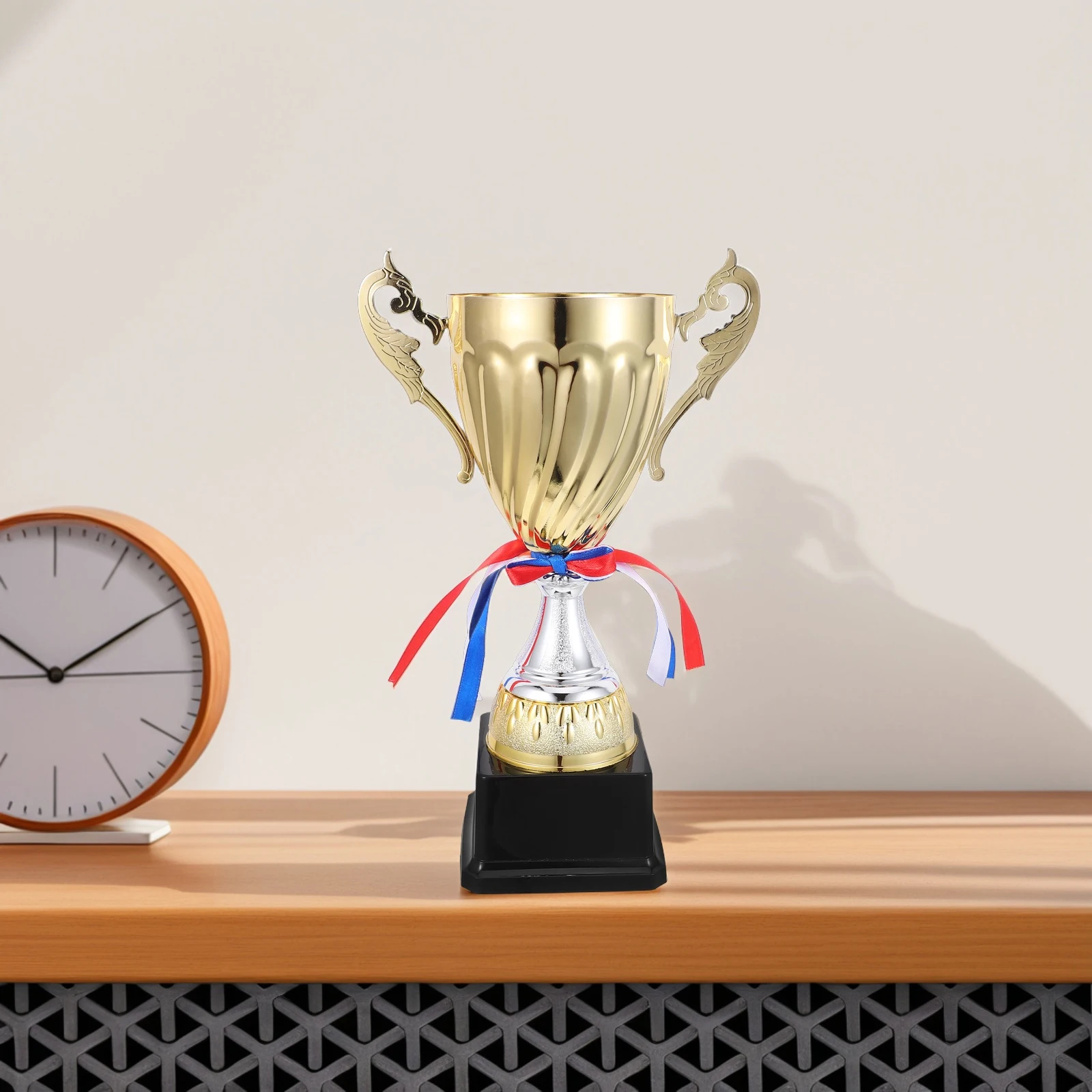 

Metal Party Award School Competition Honor Trophy 27Cm Black Base Sports Trophy For Ceremony Classroom Supplies