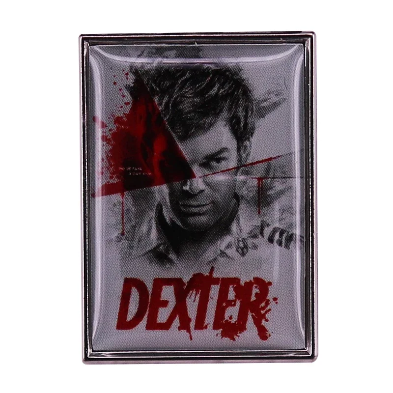 Dexter-TV Series Poster Art Badge Crime Horror Series Inspired Brooch