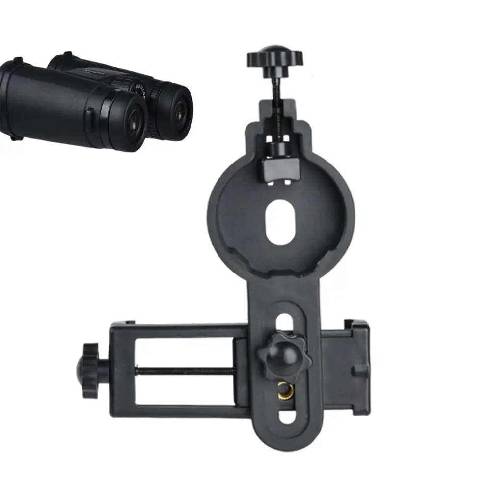 Universal Phone Lens Photography Adapter Mount Adjustable Upgrade Telescope Phone Clip Bracket Rotary Clamp Black