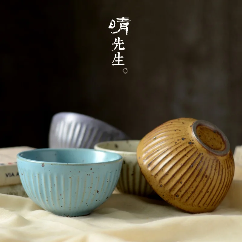 Simple Retro Tableware Pot Sets Bowl Western Cuisine Plate Noodle Bowl Simple Pottery Plate Household Japanese Style Coarse Pott