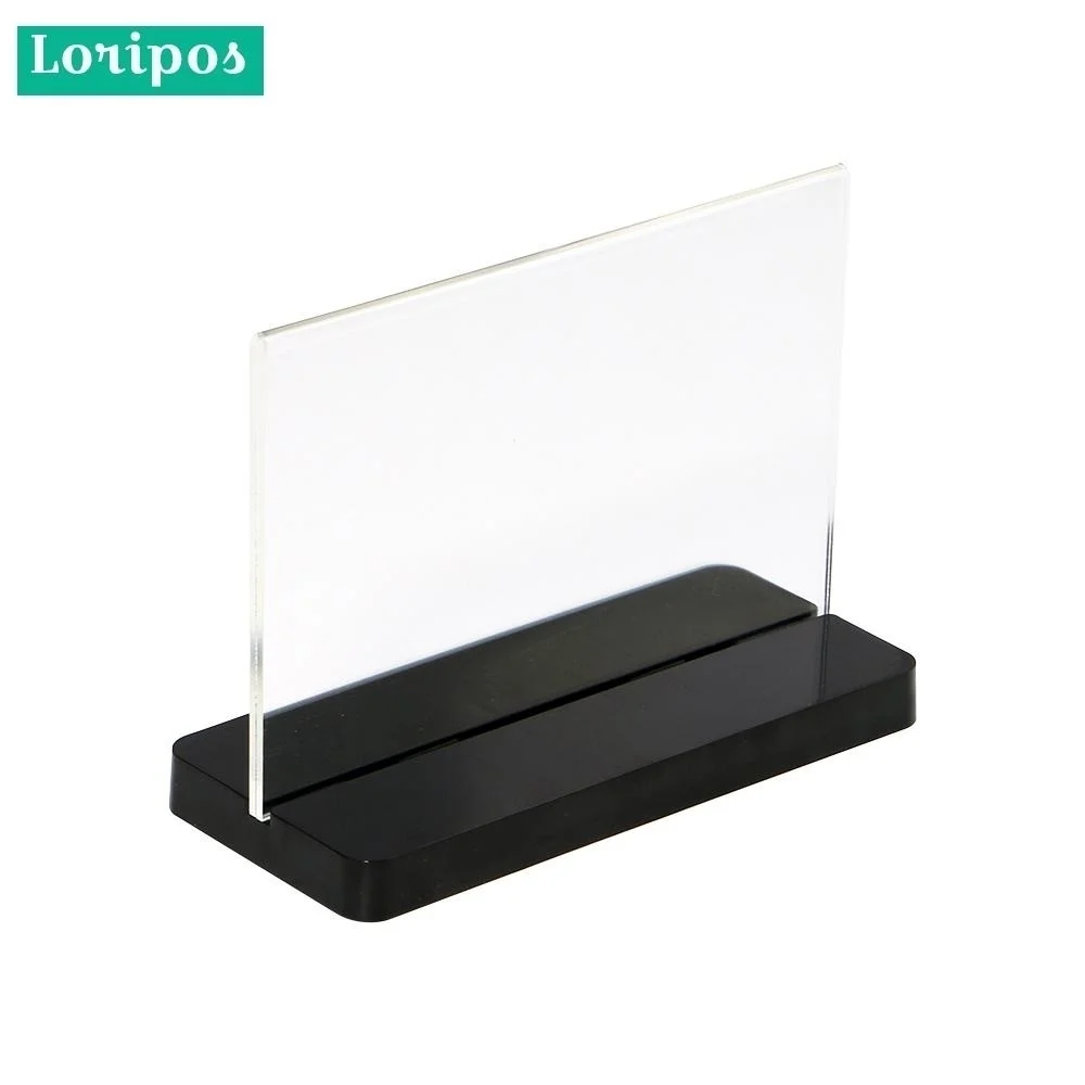 Acrylic Frame A6 Label Holder Stand Wedding Name Card Stand Note Holder Price Tag Display Frame Desk Sign Holder Menu Stand