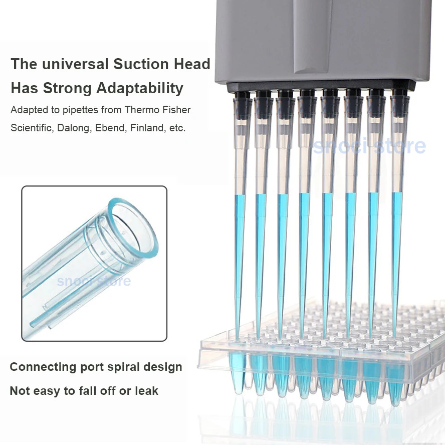 Lab 10ul 200ul 1ml 5ml 10ml Universal Pipette Tips, Sterile Low Binding Pipet Tips, Transparent，EO Ethylene Oxide Sterilization