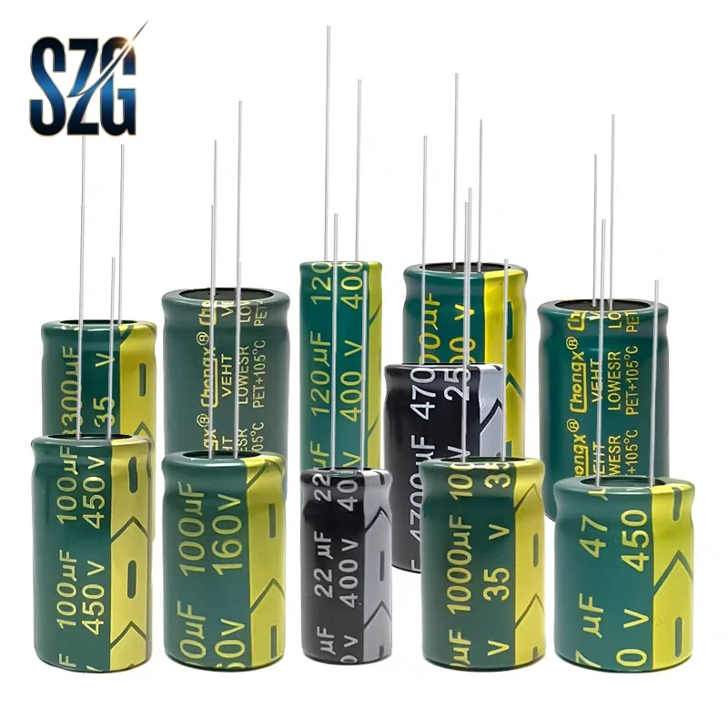 DIP 400V High Frequency  Aluminum Capacitor 1UF 2.2UF 4.7UF 6.8UF 10UF 15UF 22UF 33UF 47UF 68UF 82UF 100UF 150UF 220UF