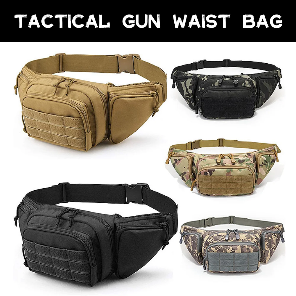 Molle Gun Holster Fanny Pack Fits Glock K Ruger S&W M& P Shield Taurus Sig Sauer Springfield Beretta Kimber Walther