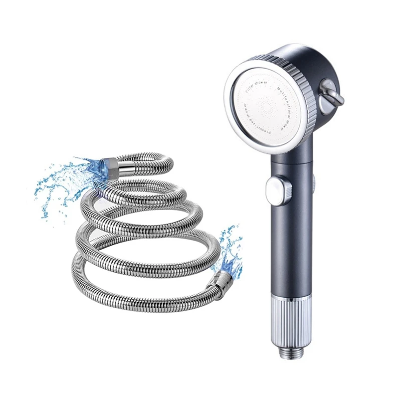 Filter Shower Head And Hose High Pressure Shower Heads With Stop,Ionic Handheld Showerhead Water Saving,Shower Heads