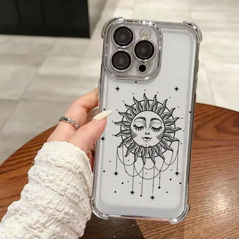 

Tarot Planet The Star Phone Case for iPhone 17E 11 13 15 16 17 Pro Max 14 Plus 17Air 16E 13 Pro 12 17Pro Shockproof Clear Cover