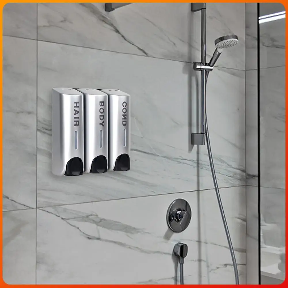 

Triple 350ml Shampoo and Conditioner Dispenser Large Capacity Wall-Mount Washing Lotion Soap Container for Bathroom Accessories