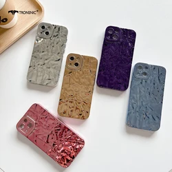 Ins Luxury Wave Phone Case For Samsung Galaxy A54 A52 A34 A12 A14 A13 5G S23 A23 A51 Soft Purple Gold Sliver Silicone TPU Covers