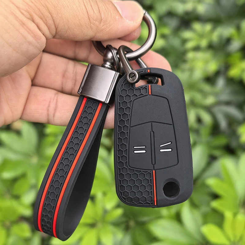 Silicone Car Remote Key Case Cap Cover Shell Fob Key Chain for Opel Vauxhall Astra H Corsa D Vectra C Zafira Astra Vectra Signum