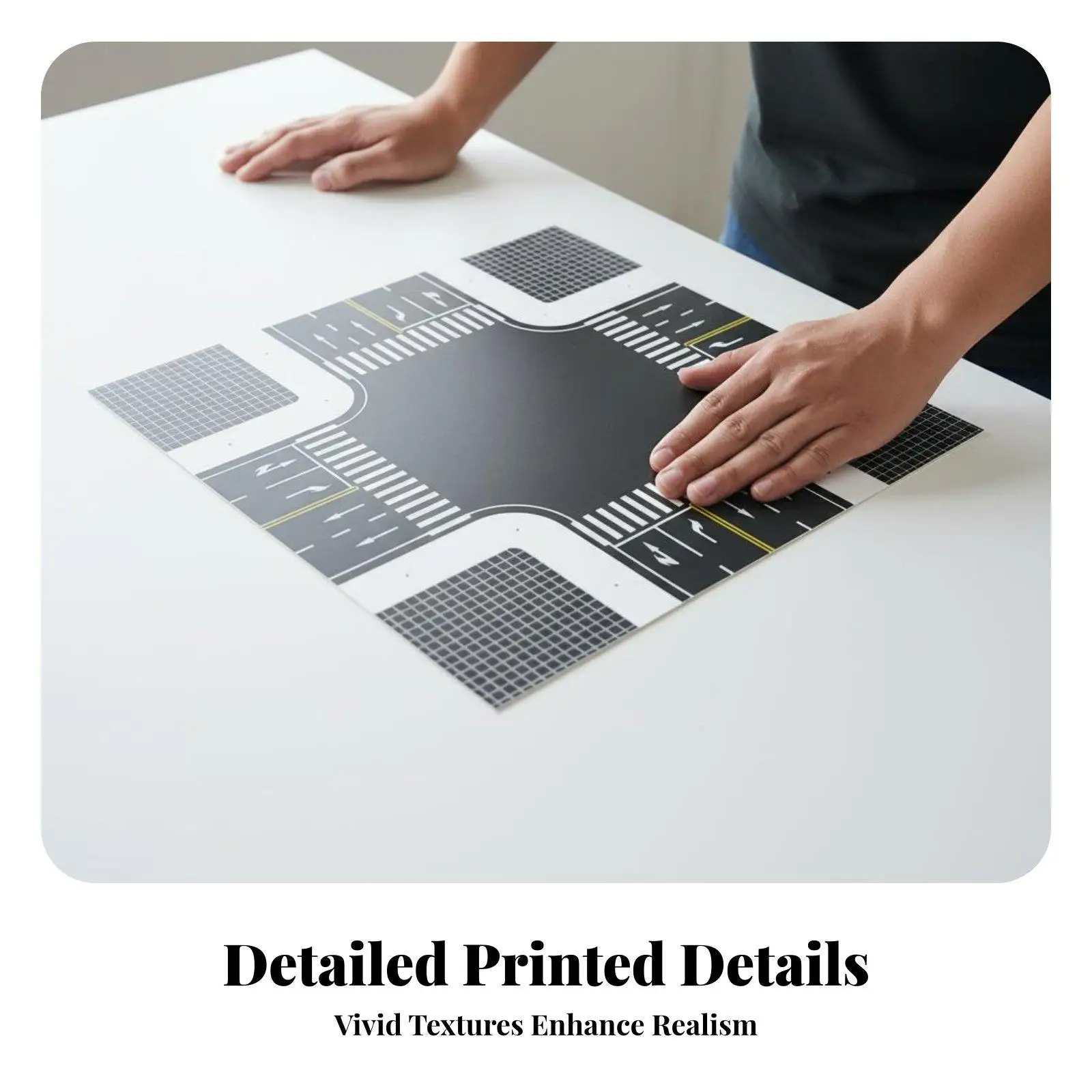 Traffic Base Sticker 1 150 Model Scenery Street Surface PVC Board for Design Studio Diorama Layouts