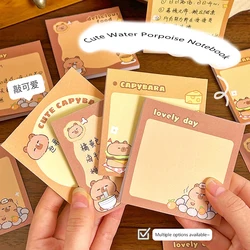 50Sheets Kawaii Capybara Cartoon Animals Sticky Notes Pad Decorative Stationery Stickers Office School Supplies Children Gifts