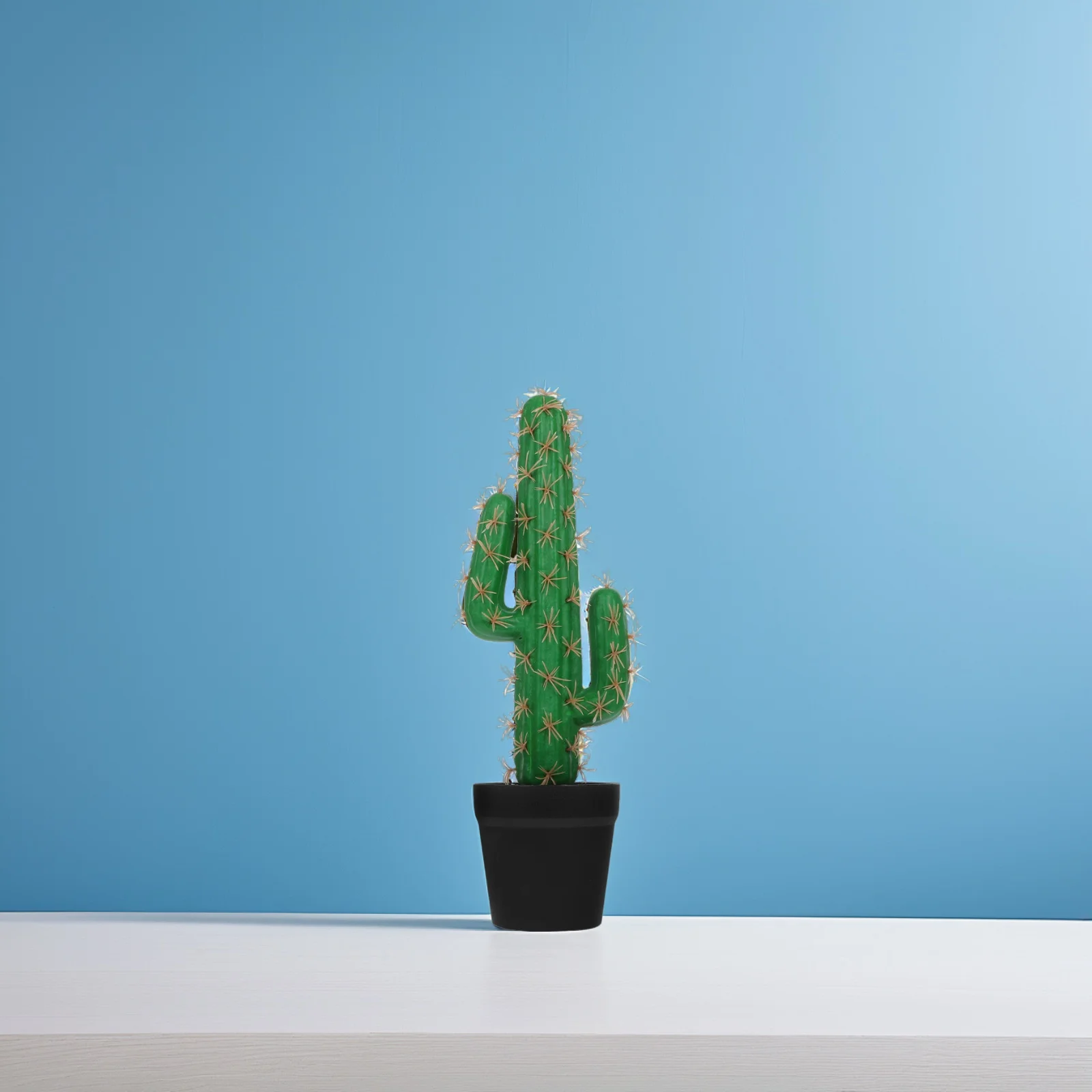 

Artificial Cactus Faux Succulent Plant Realistic Greenery Indoor Outdoor Decorative Potted Ornament Garden Office Table Display