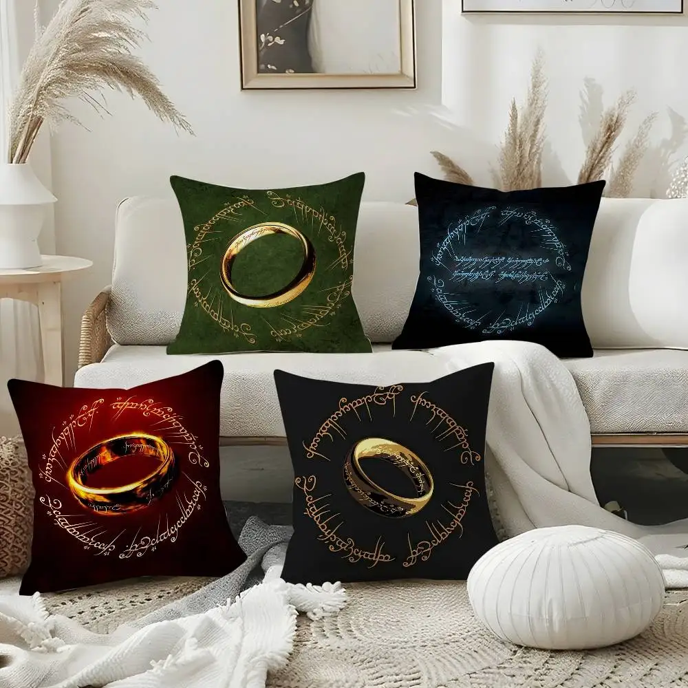 The L-Lord Of The R-Rings Pillow Case Sofa Short Plush Double-sided HD Printing Room Home Office Gift Cushion Cover