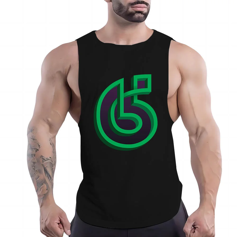 

Simple pattern print design full of men's fashion adult vest relaxed wear with a variety of colors sleeveless cool quick-drying
