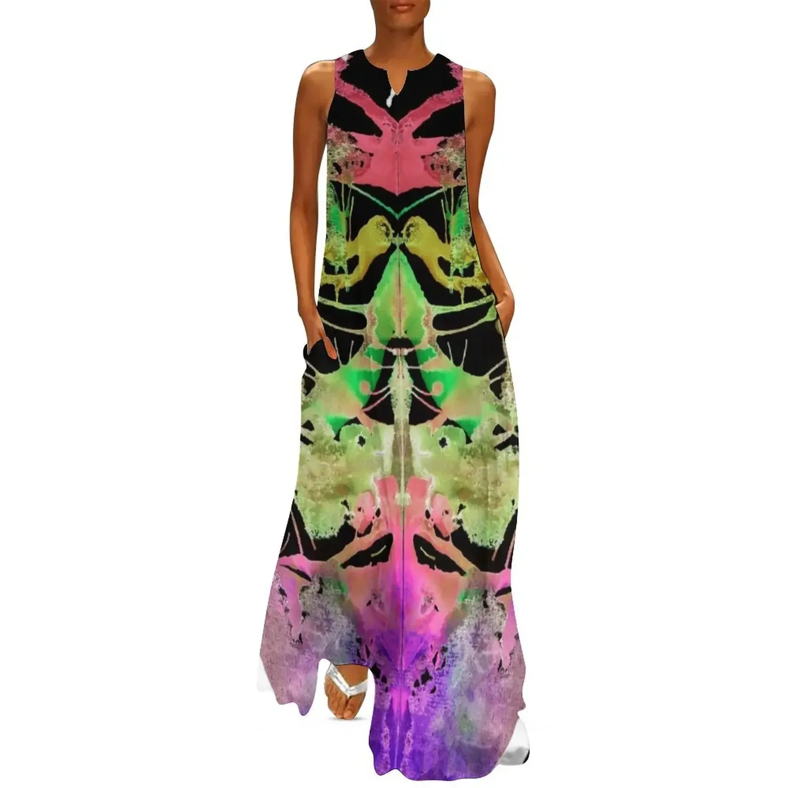 

Rorschach inkblot fMRI Scan 1c Inverted Long Dress Long dress woman summer clothes Female clothing Dress