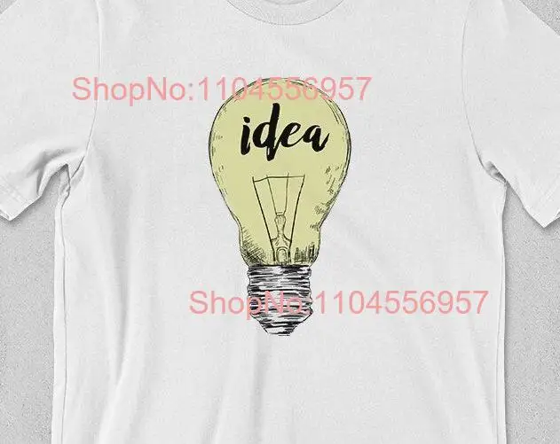 Idea T shirt Light Bulb tee  long or short sleeves