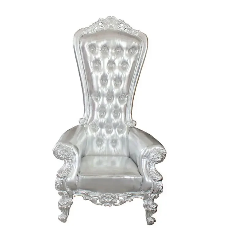 Plastic Sofa Wedding Wooden Royalty Salon Gold Styling Santa Silver And White Royal Throne Chaise Lounge Chairs