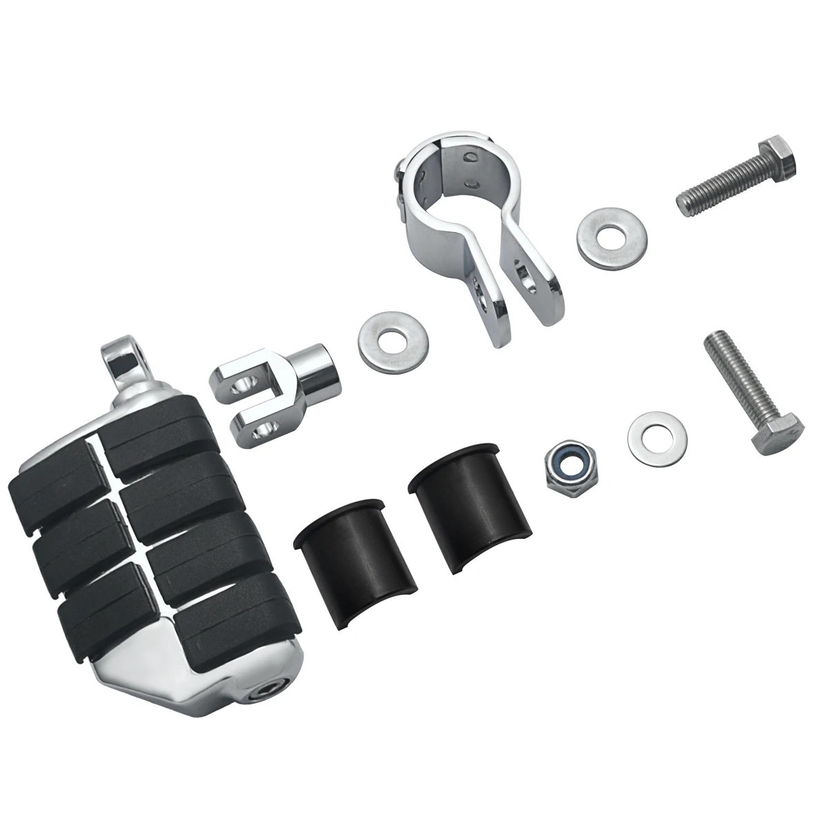 크롬 하이웨이 풋 페그 오토바이 발받침 페달 풋 페그 마운트, 할리 일렉트라 로드 킹 스트리트 글라이드 1-1/4 인치 바 호환