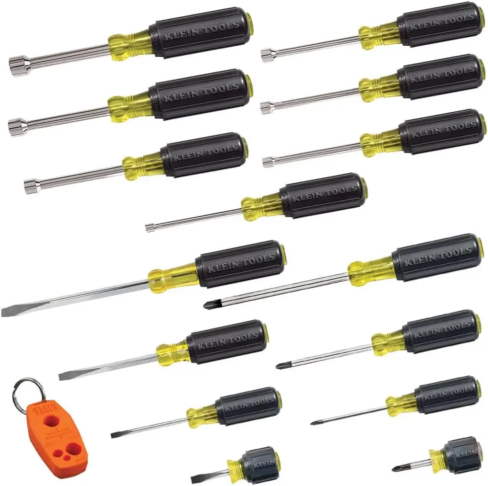 

16-Piece Screwdriver and Nut Driver Tool Kit with Magnetizer, Assorted Tips for Home Improvement