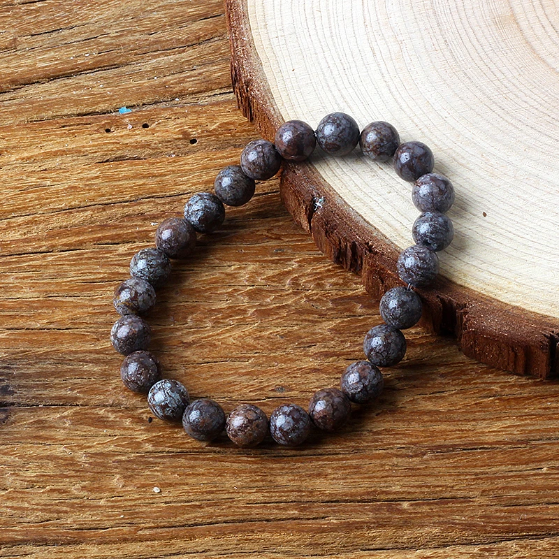 Vintage Coffee Snowflake Jaspers Beads Bracelets Men Reiki Energy Chakra Natural Stone Bracelets for Women Jewelry Pulsera Gifts image 6