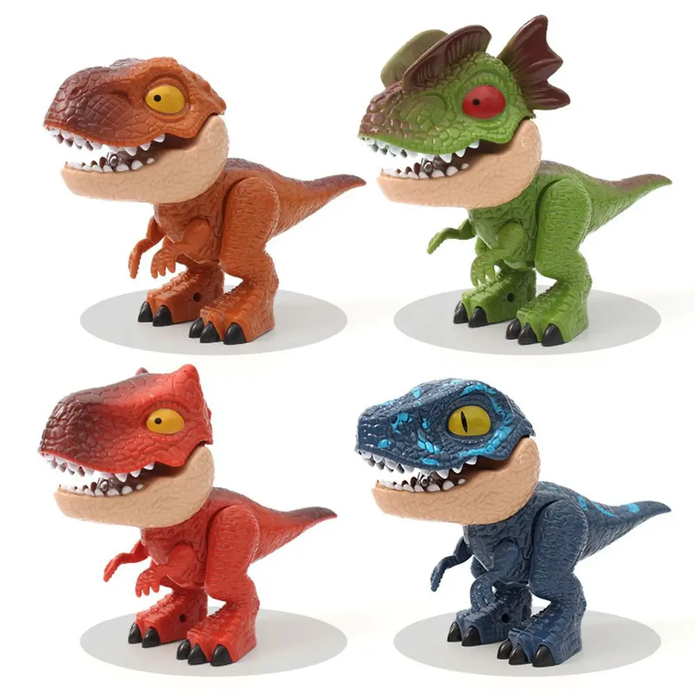 New 5 In 1 Creative Stationery Set Dinosaur Model Pencil Sharpener Ruler Eraser Stapler Set Student Learning Tools Toys for Kids