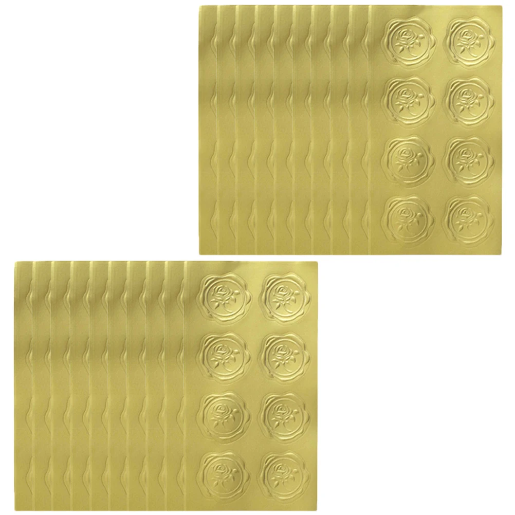 

20 Sheets Self-Adhesive Envelope Seal Stickers For Packaging Gift Wedding Multi-Function Label Sticker Set Household Stationery