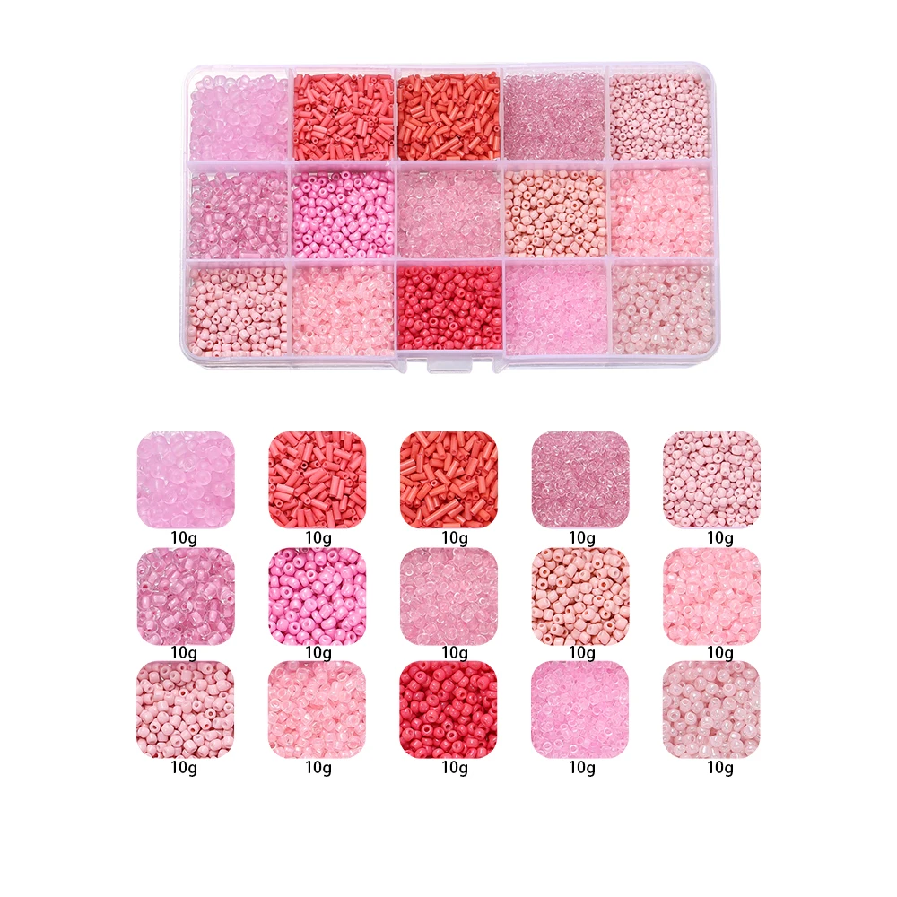 1Box Glass Seed Colorful Bead Small Craft Tube Beads For DIY Bracelet Necklaces Crafting Jewelry Making Kits Supplies