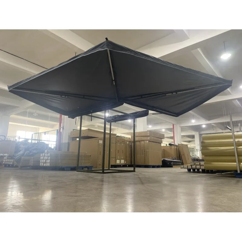 

Aluminum Alloy Waterproof Oxford Umbrella 270 Degree Car Side Shelter SUV Roof Side Awning with LED