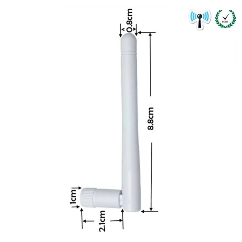 Eoth 16er-Set 2,4 GHz WLAN-Antenne, Verstärkung 3dBi, weißes Gummi, SMA-Buchse/Kabel px1 für Sicherheitskamera, Überwachungsrekorder, WLAN-Router – Detail 3