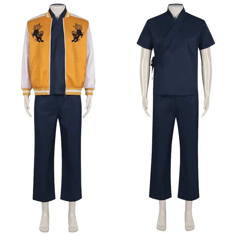 Fantasy Chouji Tomiyama Togame Jou Suits Anime Wind Cosplay Breaker Dress Up Costume Disguise Adult Men Roleplay Outfits