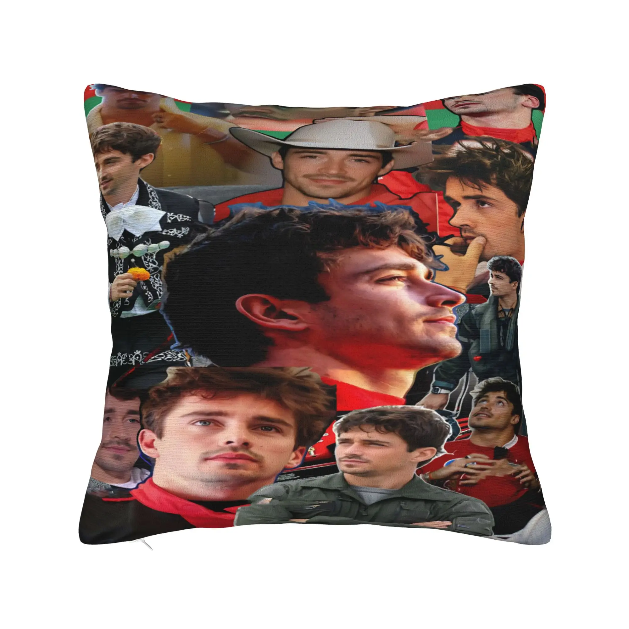 C-Charles Leclerc Pillow Case  Kawaii Pillow Cover Graphic Pillowcases For Couch Sofa Bedroom