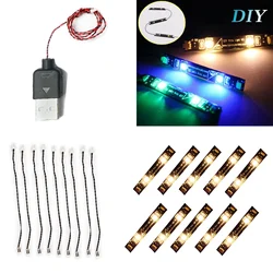 LYBMTWF 10 pieces of LED flexible light strips,,powered by Usb,DIY lighting accessories, Light up your blocks