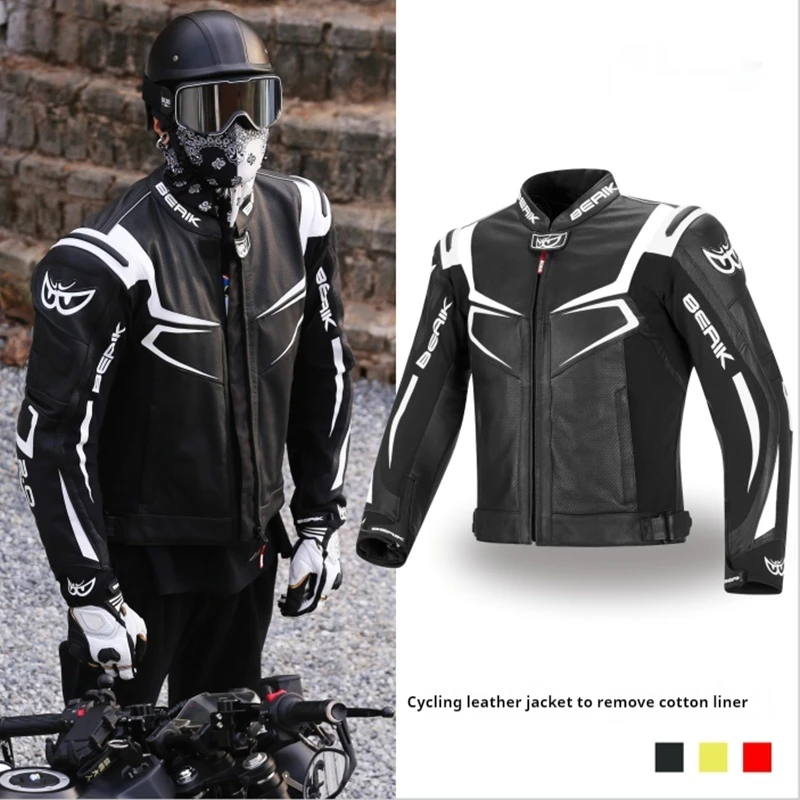 

Men'S Motorcycle Leather Jacket Anti Fall Racing Suit Four Season Knight Equipment Phantom Imported Buffalo Leather Ce2 Level