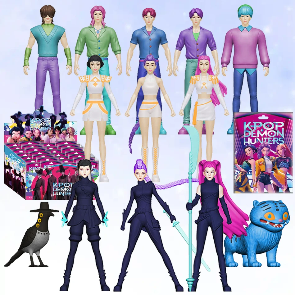 

24pcs Kpop Demon Hunters box Figure Toy Derpys Tiger Rumi Mira Zoey Sussy Figurine Doll For Fans Christmas birthday Gift