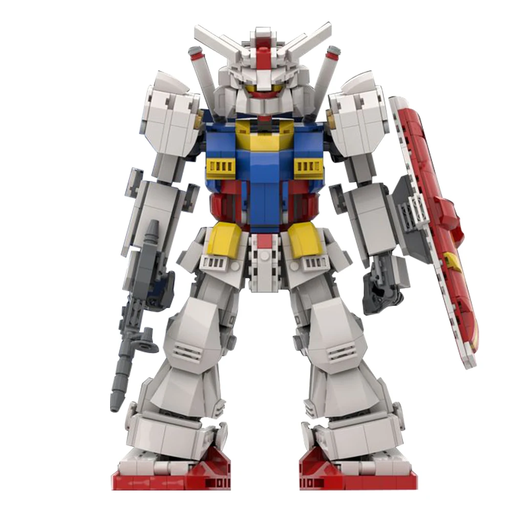 MOC Mecha Anime Warriors Robo Building Block Set, RX-78-2 Characters, Classic Anime Figure, Educational Toy for Kids