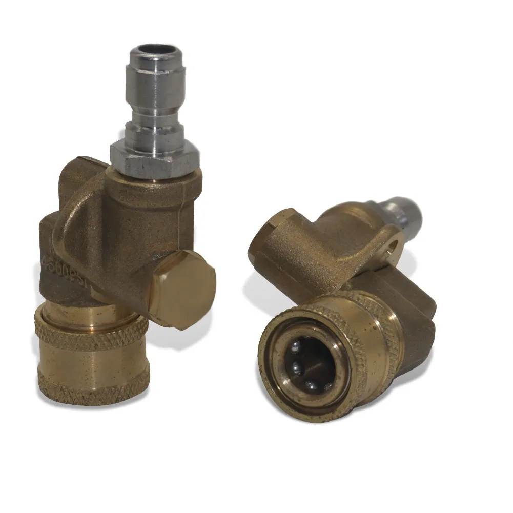 

7th/5th Gear 4500 PSI Pivoting Coupler With 1/4" Quick Connection Pressure Washer Attachment Adaptor Gutter Cleaner