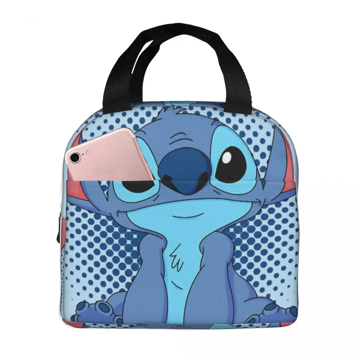 

Unique Lunch Bag Cute Leakproof Insulated Disney Lilo & Stitch Film Work Picnic Storage Teenager