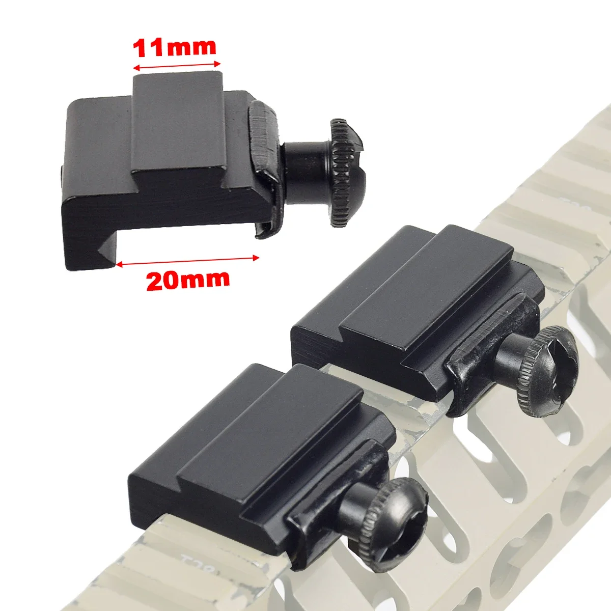 2PCS Scope Convert Riser Mount 20mm Weaver Picatinny To 11mm Dovetail Rail Base Adapter Scope Mount Hunting Optics Accessories