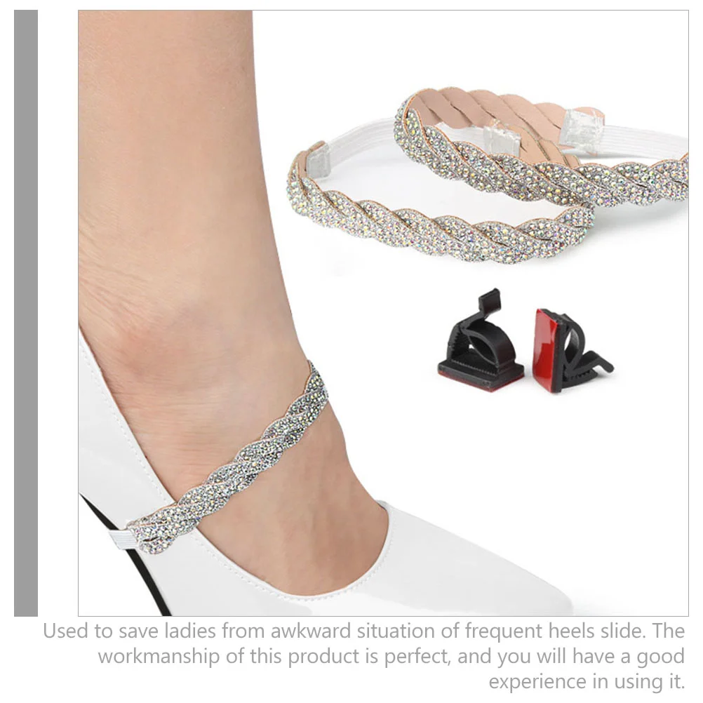 4 Pairs Anti-drop Shoelaces Women's Pumps Very Boots Heel Strap Convenient Band Female Supply
