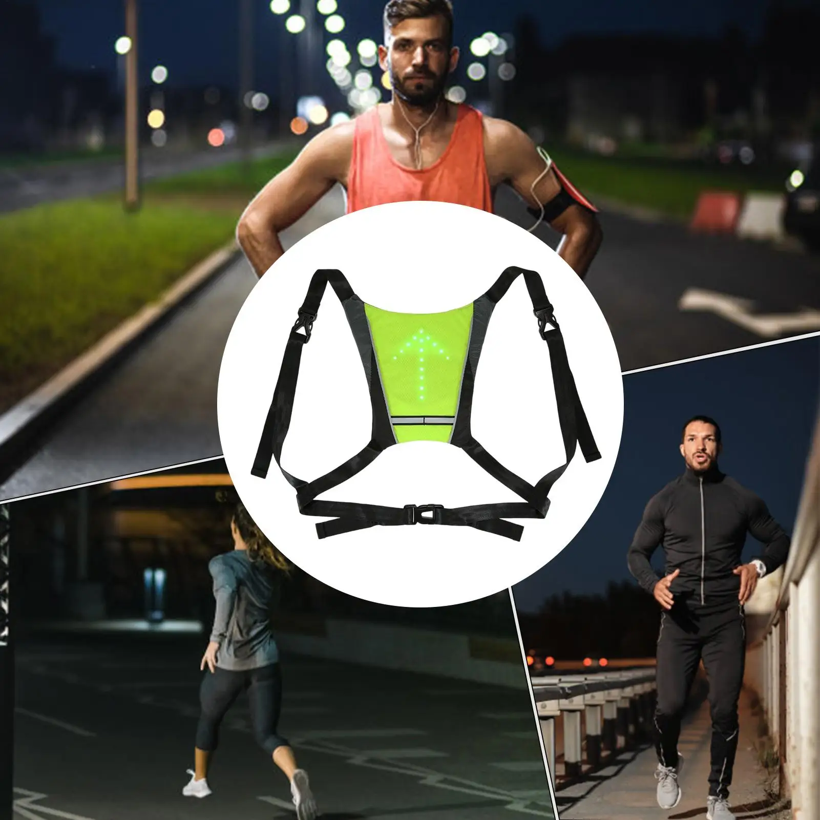 

Safety Backpack For Cycling 3 Modes Adjustable Tool Wireless Bike Turn Backpack For Family Commute Fitness City Trail Riding