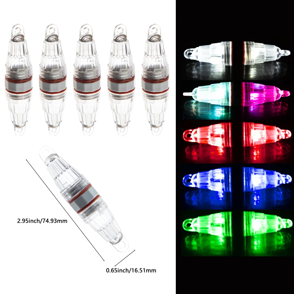 

Colorful LED Underwater Fishing Light,Sea Fishing Equipment, Waterproof Submersible Bait Attractor,Fish Finder Accessories