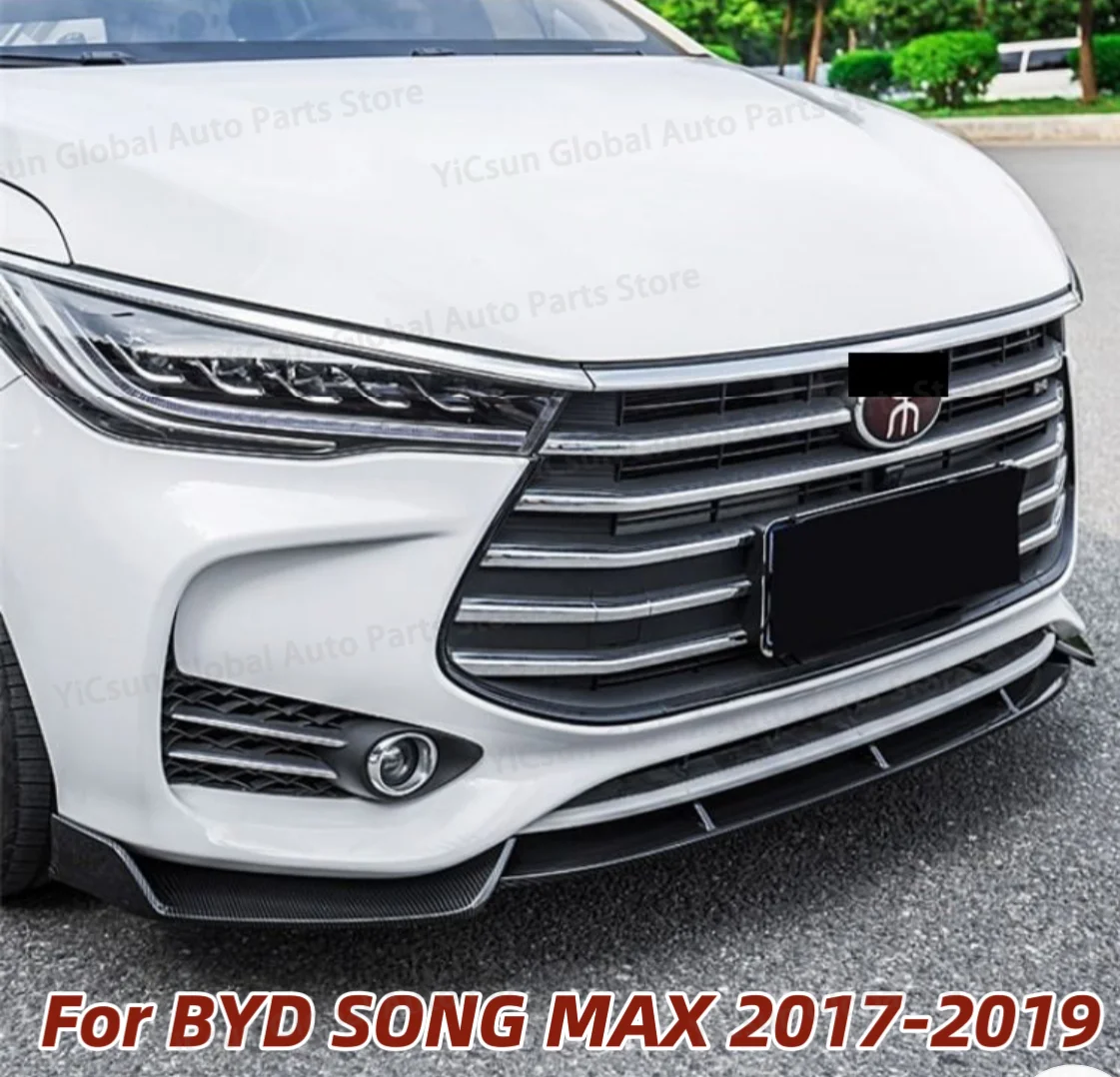 Car Front Bumper Lip Splitter Diffuser Spoiler Exterior Part For BYD SONG MAX 2017-2019 Bumper Guard Protector Car Accessories