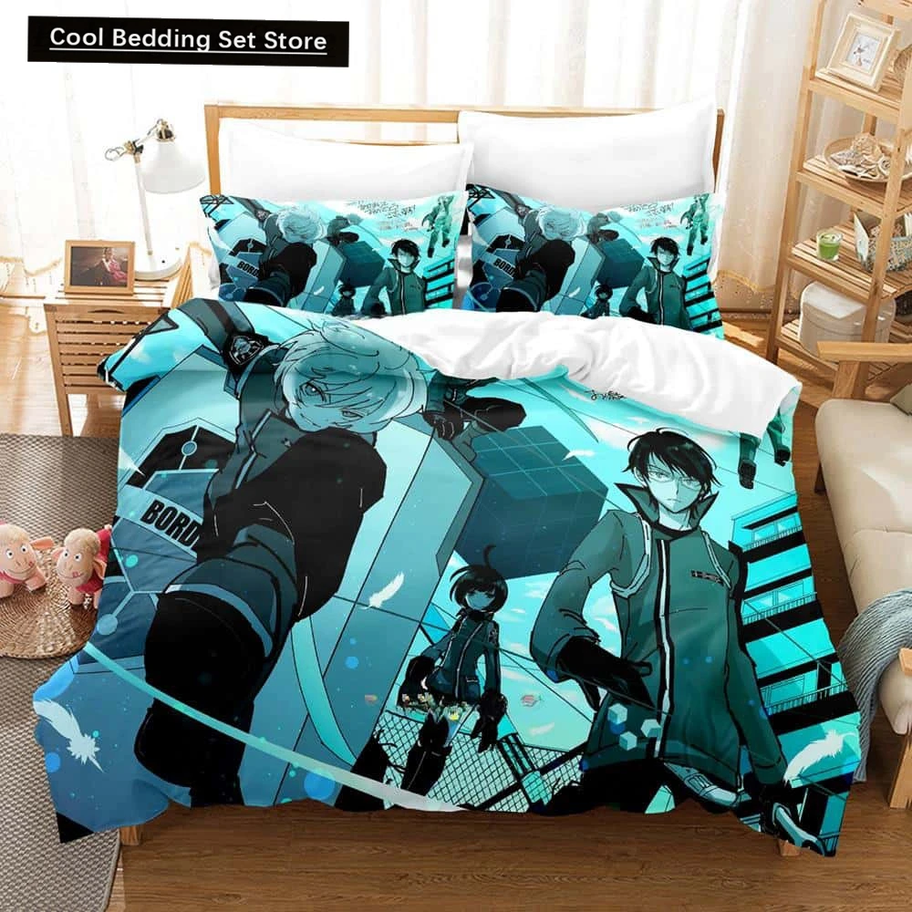 

3D Print Anime World Trigger Bedding Set Single Twin Full Queen King Size Bed Set Adult Kid Bedroom Duvetcover Sets Home Textile