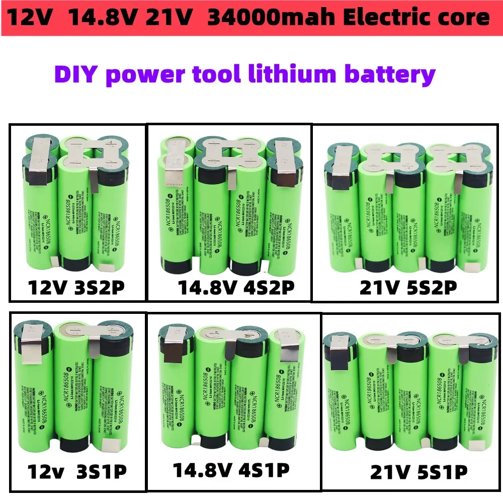 充電式電動ドリルリチウム電池、電動ドライバー、12v、14.8v、21v、3400mah6800mah